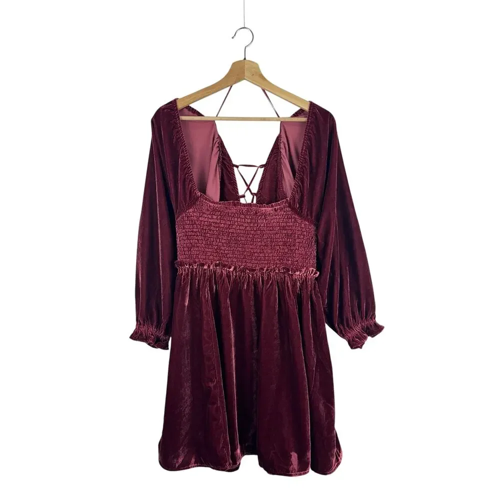 Free People Daphne Velvet Mini Dress